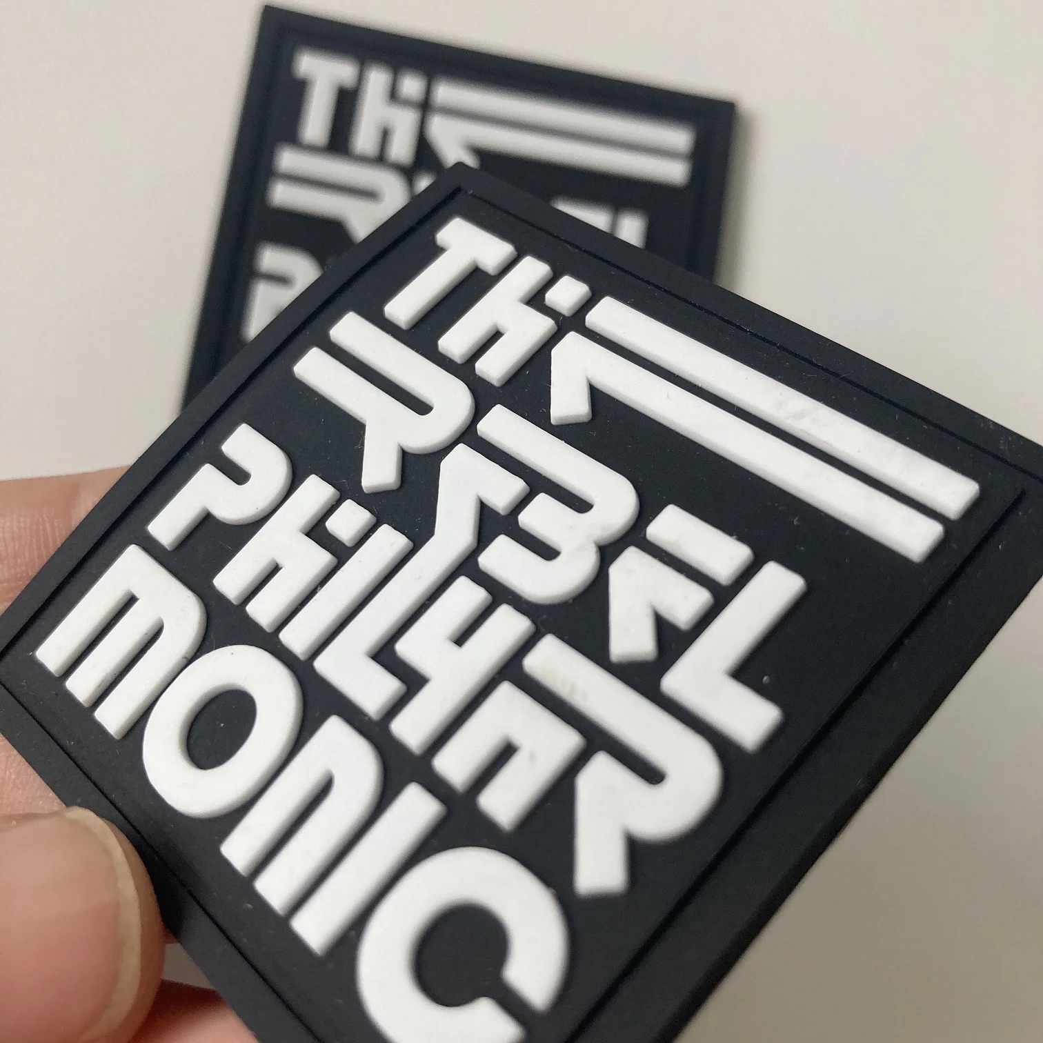 Custom Colorful shield Logo 3D  Rubber Badge Labels for clothes