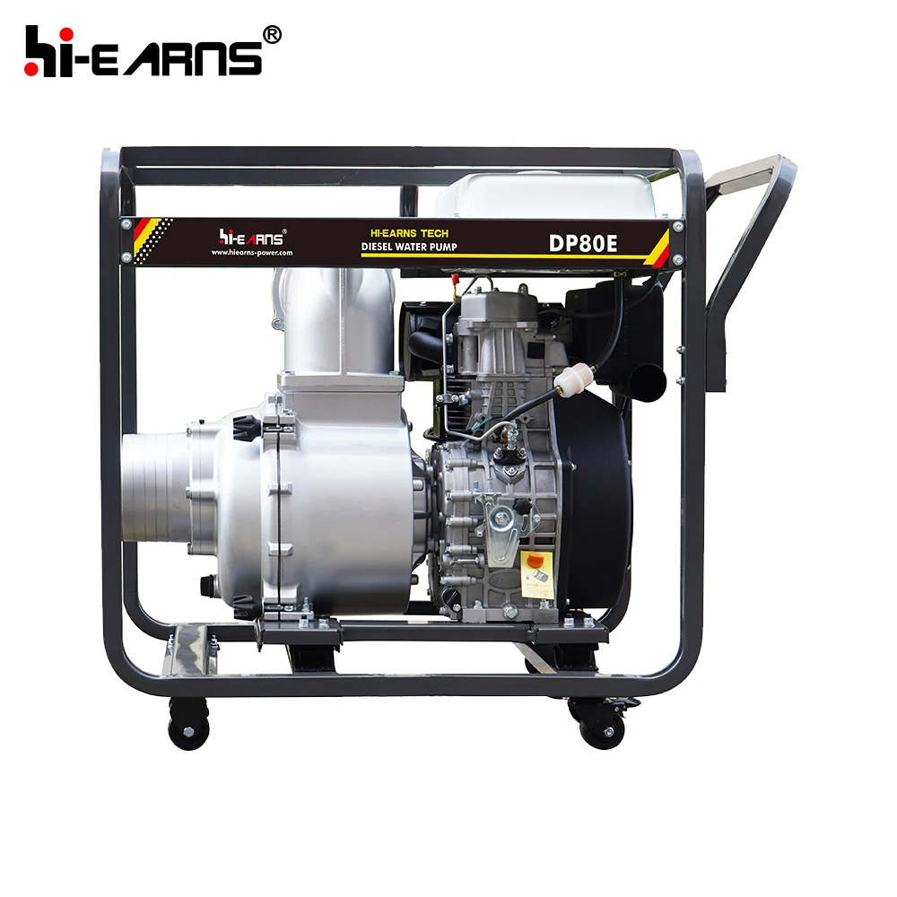 New water pump DP80E 8inch single cylinder motor centrifugal aluminum diesel water pump