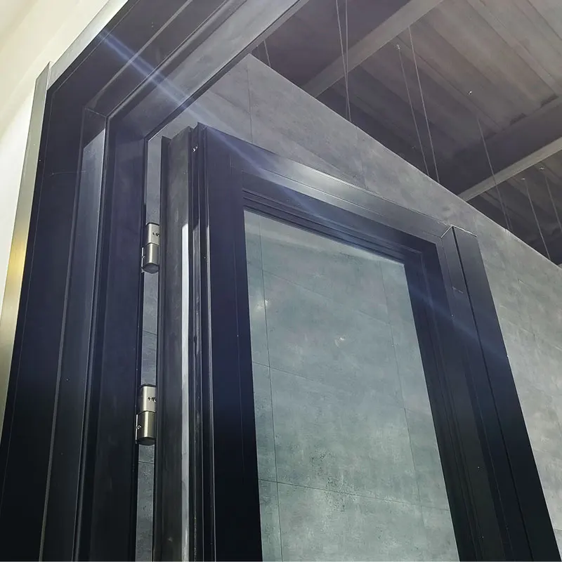 Door Frame Black Door Hinge Aluminium Hinged Doors Hot Selling Aluminum Glass Swing Graphic Design Garden Modern Aluminum Alloy