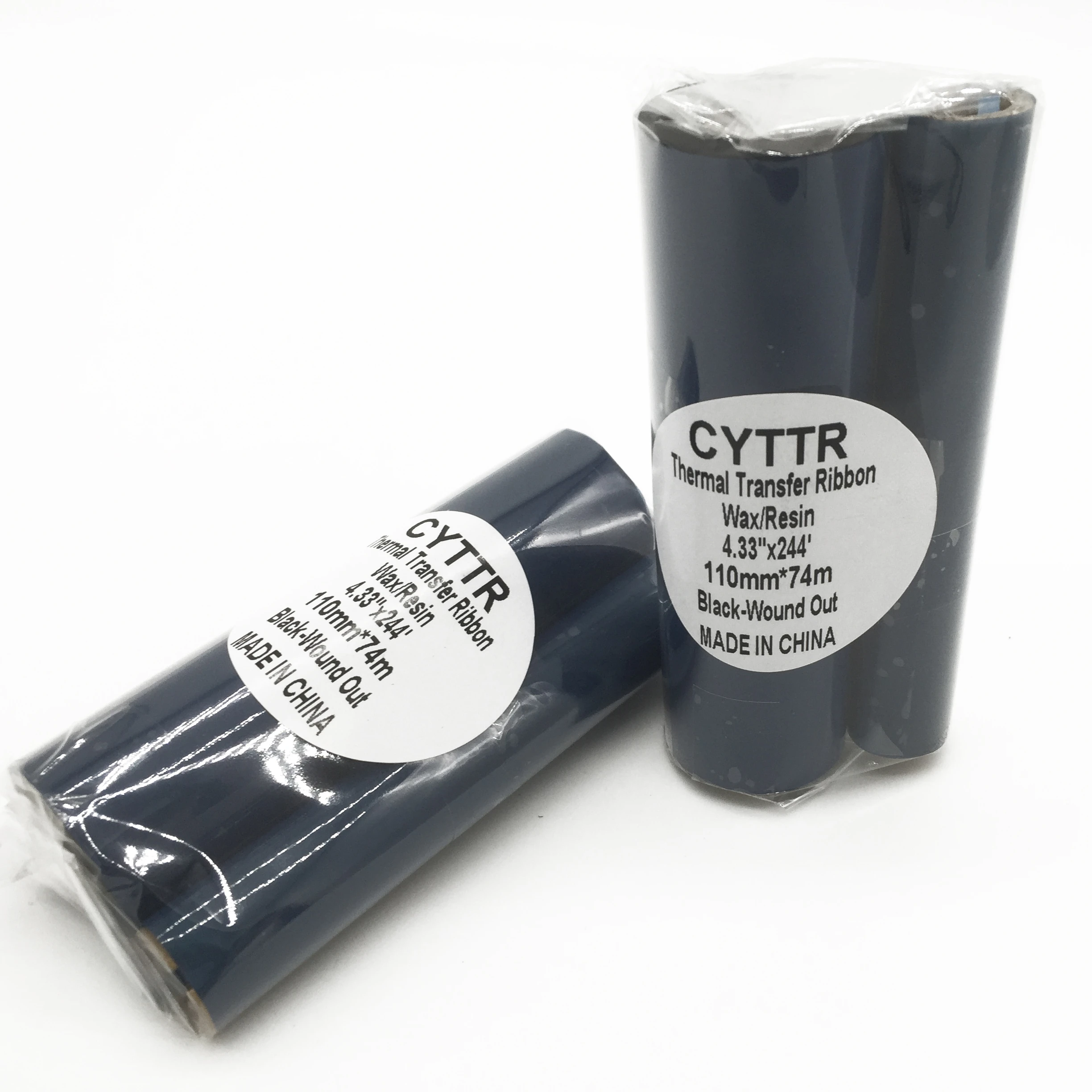 Compatible Thermal Transfer Wax Resin Black Barcode Printer Ribbon