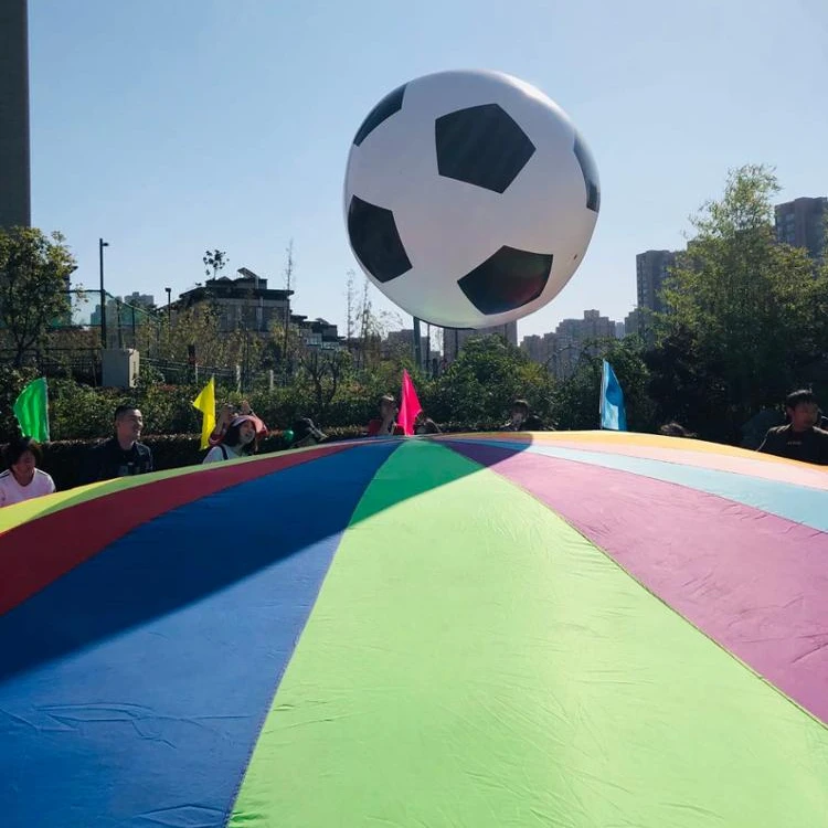 Rainbow Indoor/Outdoor 1 Meter to 10 Meters Kindergarten Games Toys Play Parachute with Bag