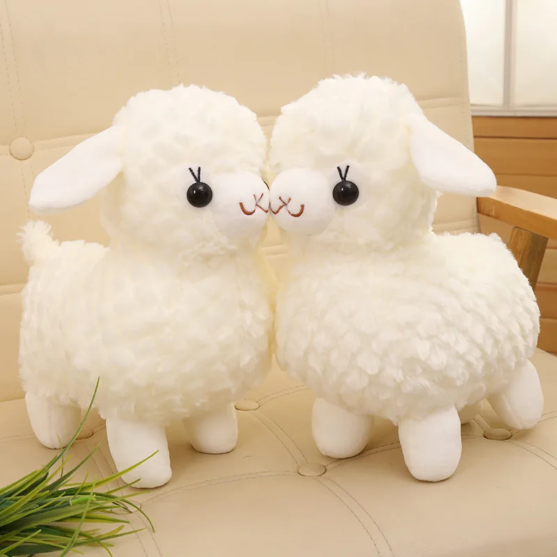 Hot Selling Cute Comfortable White Alpaca Sheep Stuffed Animal Plush Toy for kids Playing Gifts