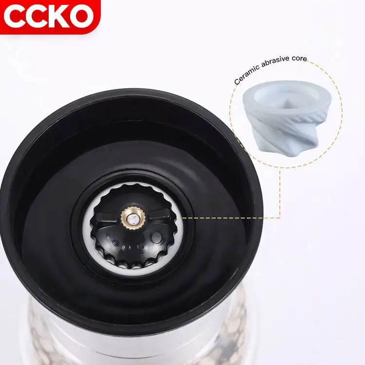 Кухонные стеклянные мельницы CCKO для соли и перца набор ручных мельниц стеклянных из нержавеющей