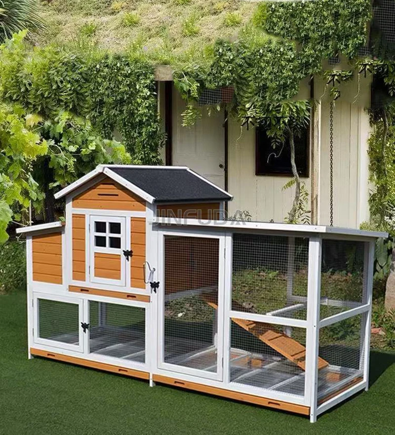 High quality wooden chicken coop for - 6 chickens large outdoor hutch with nest box for chicken