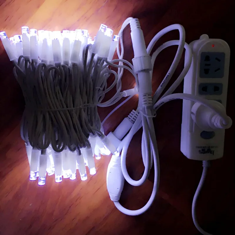 Curtain LIght Waterproof Indoor Rubber Cable Outdoor Christmas Fairy Led String Lights