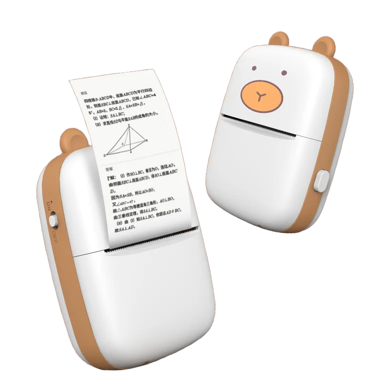 BT thermal shipping label printer 4x6,portable handheld label printer,mini inkless printer thermal paper