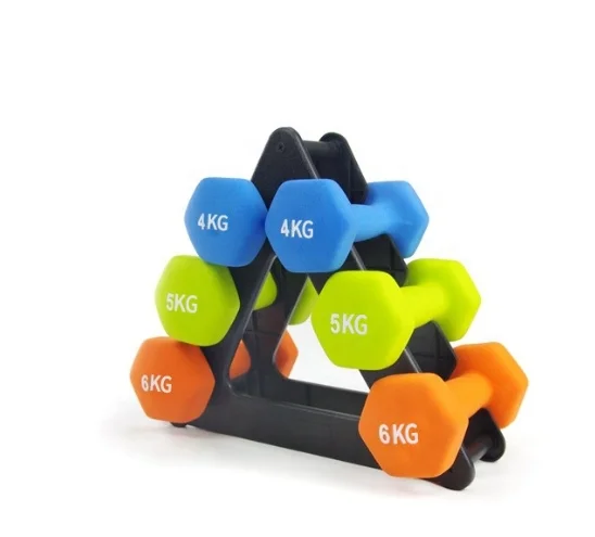6LBS 8LBS Factory Wholesale Colorful Vinyl Neoprene Coated Dumbbell Weight Lifting for Body Building for sale