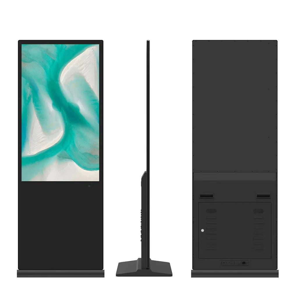 50 дюймов ультра-тонкий напольный рекламный Крытый ЖК-дисплей digital signage Дисплей Android сенсорный экран