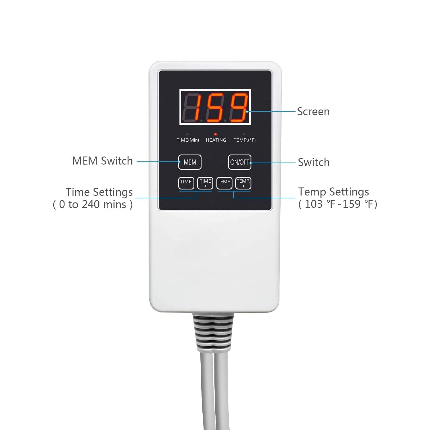 Intelligent Ergonomic Electric Heat Therapy Knee Wrap Pad for Arthritis Pain Relief with Auto Shut Off Memory Foam