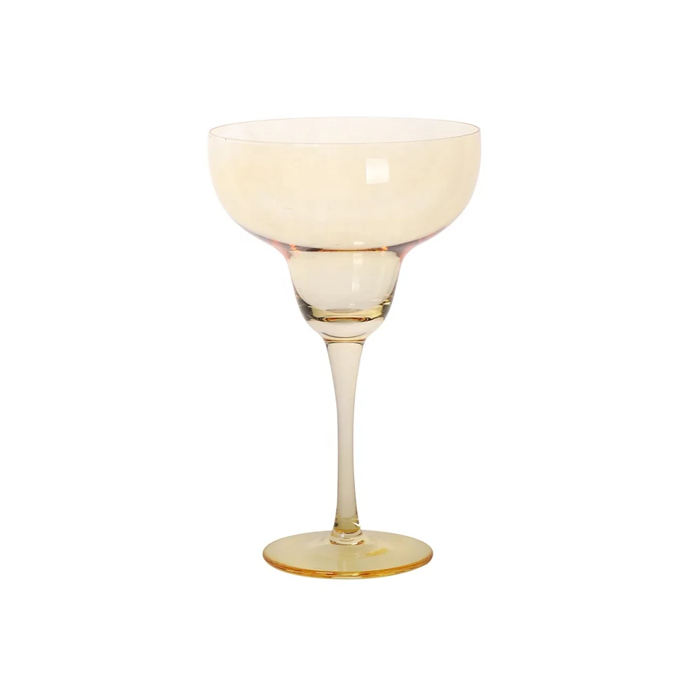 Telsen Spray Color Blue Green Amber Coloful Handblown leadfree barware Martini cocktail glass cup