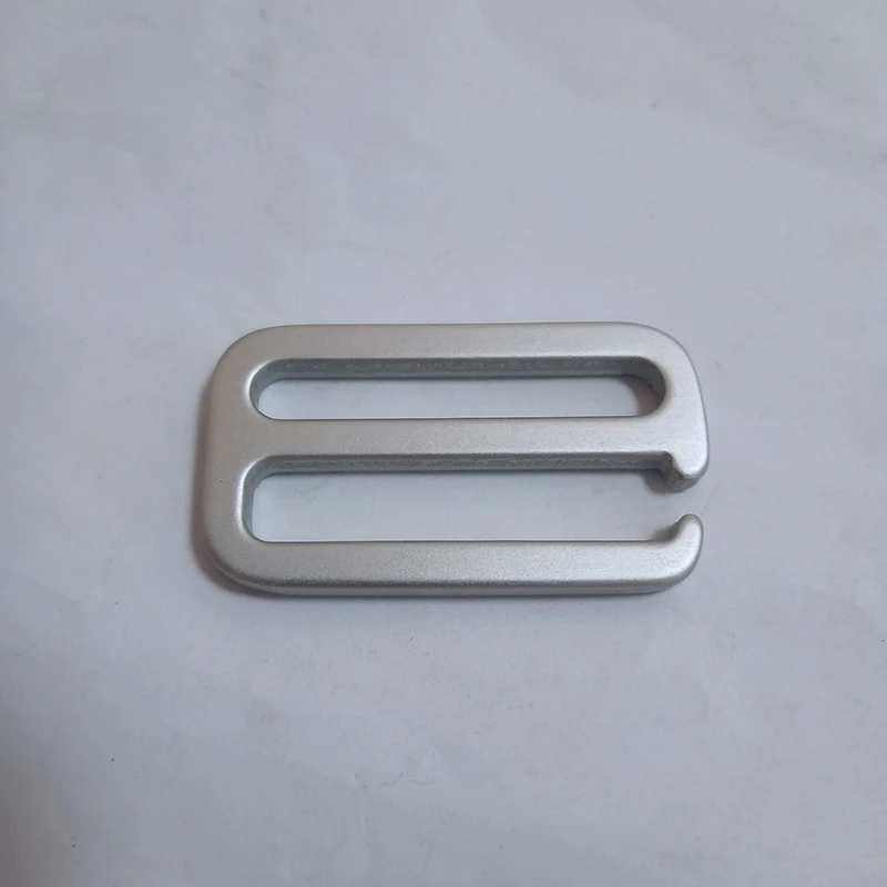 Custom Silver Black Metal G Hook Webbing Strap Adjuster Aluminum Climbing Hook G Buckle 38mm