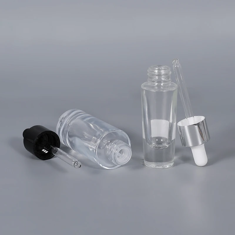 Hot selling 15ml 30ml 50ml essential oil essence clear glass dropper bottle