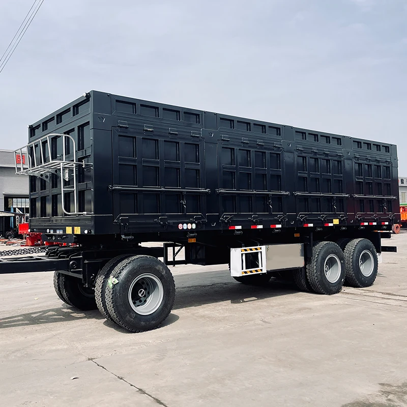 3 Axle 40ft 20 Feet Flatbed Spa Dolly Trailer And Utility Full Trailer Drawbar