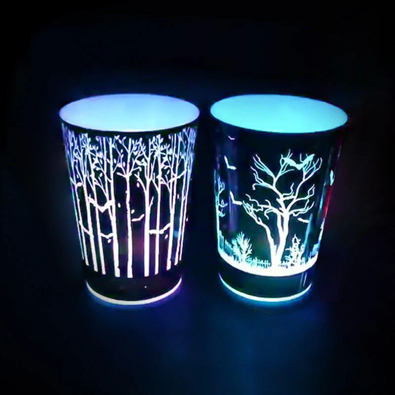 OEM 14OZ 16OZ Led plastic cups liquid water activated light up cups led flashing Beer cup for night club party