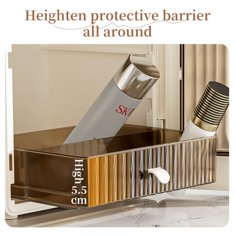 Haixin Upgrade Multilayer Desktop Organizer for Skin Care Makeup Cosmetic Storage Box for Lipstick Mask Bedroom Items