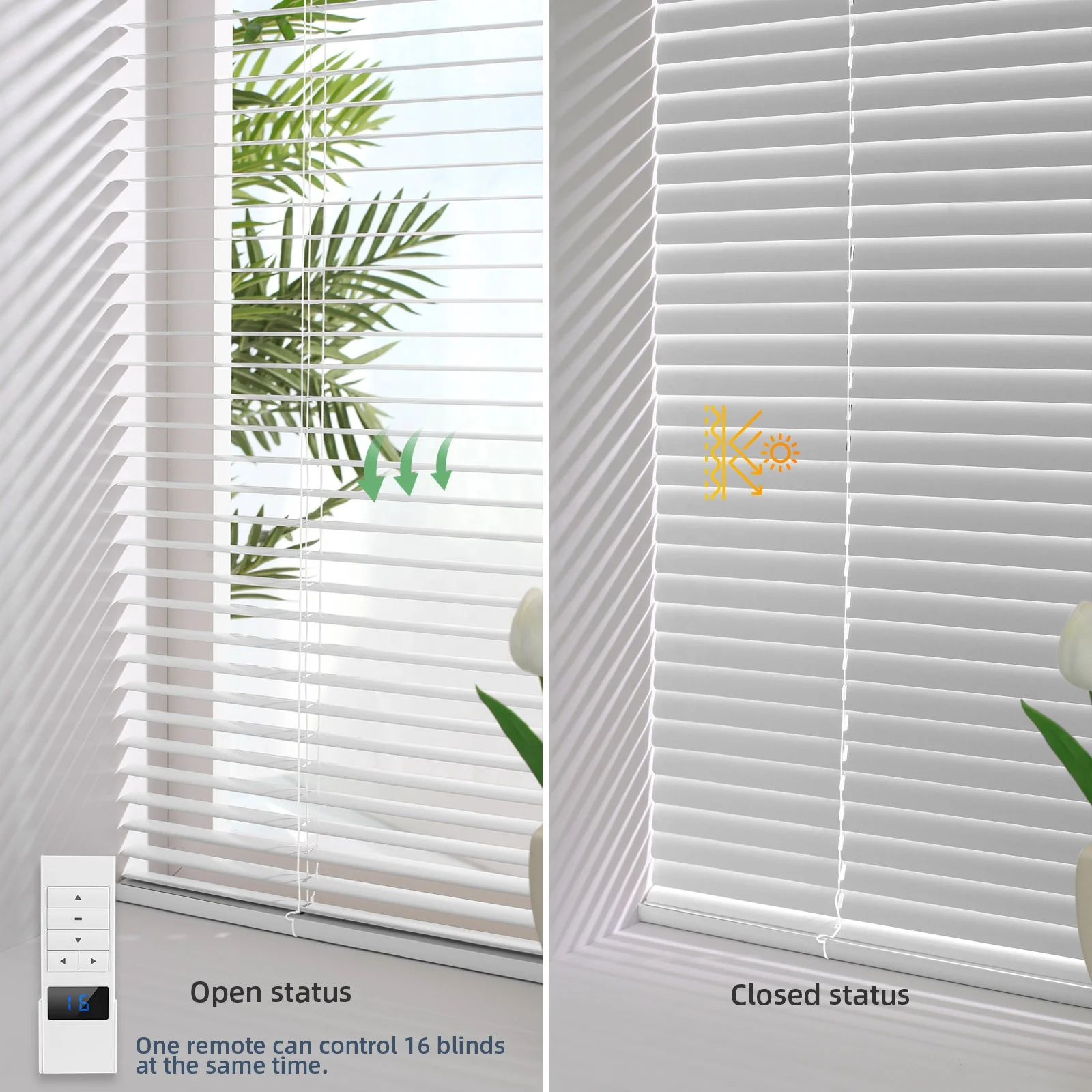 Aluminum Smart Blinds automatic venetian window blinds for window motorized electronic Venetian blind