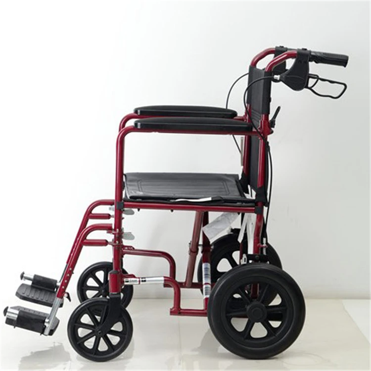 Comfortable aluminum alloy wheelchair convenient for the disabled wheelchair with seat and footrest