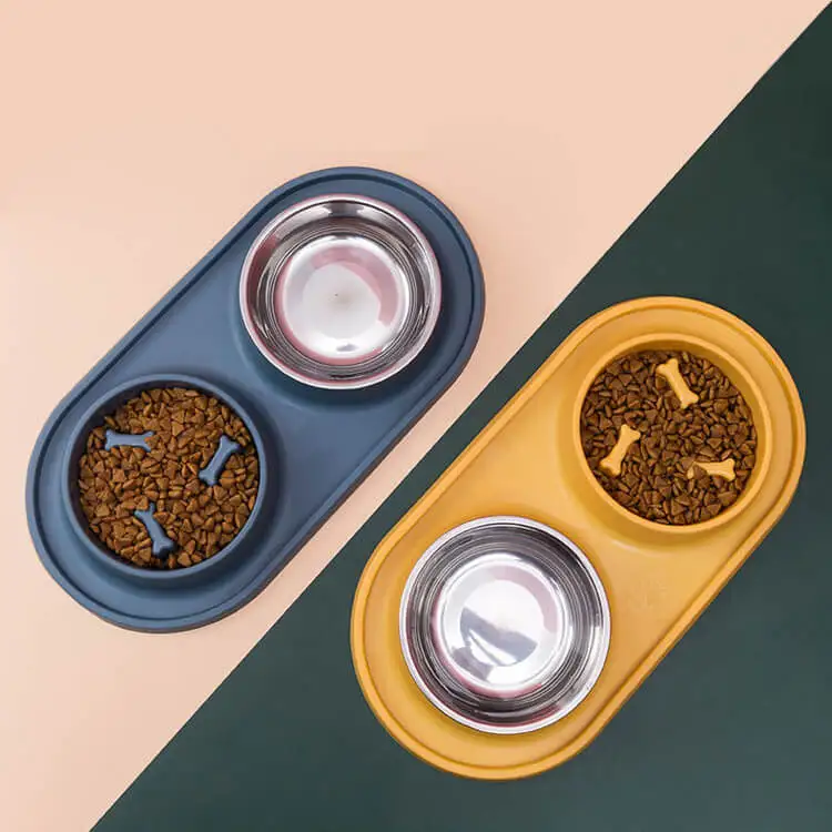 Wholesale Stainless Steel Slow Food Bowl Dual-Purpose Stainless Steel High-Quality Small Animals Dog Bowls