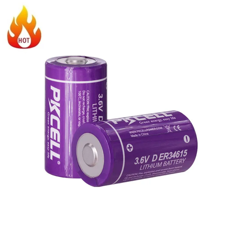 D size primary lithium battery ER34615 used in fuel storage tank measuring device