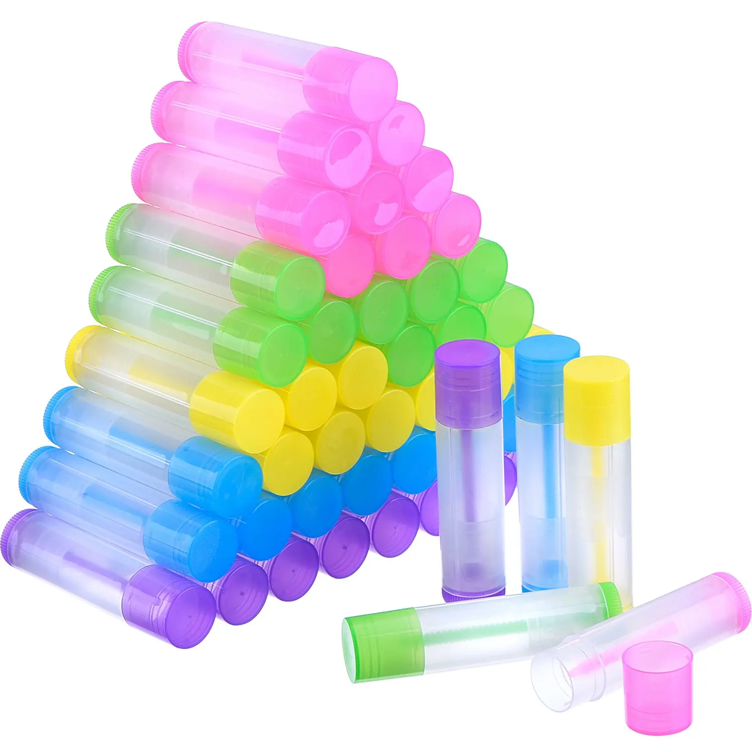 Empty 5g clear kids chapstick lip gloss tube packaging lipgloss Lip balm container Twist Bottom and Top Cap in stock