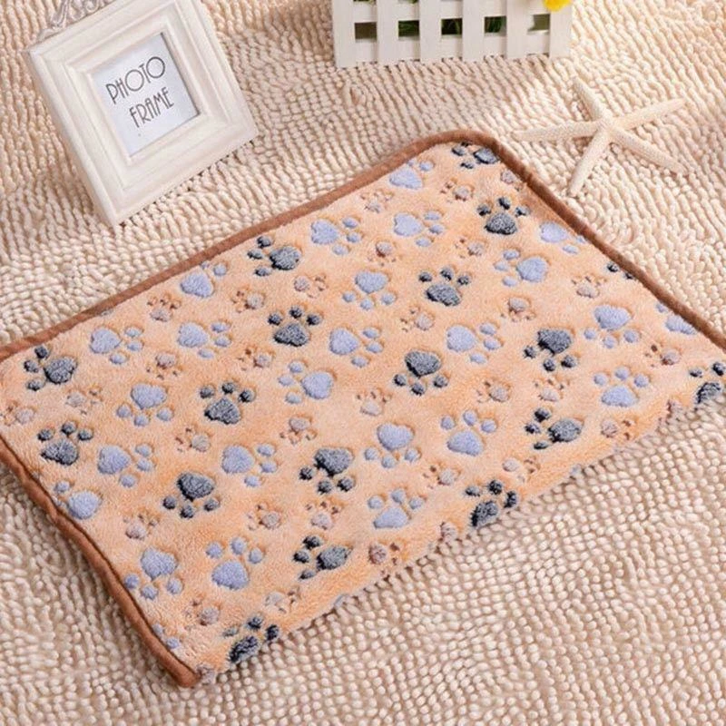 Sedex Soft Cute Custom Printing Paw Pet flannel Fleece Dog Floor Mink Blanket Comfort Dog Cat pet Blanket