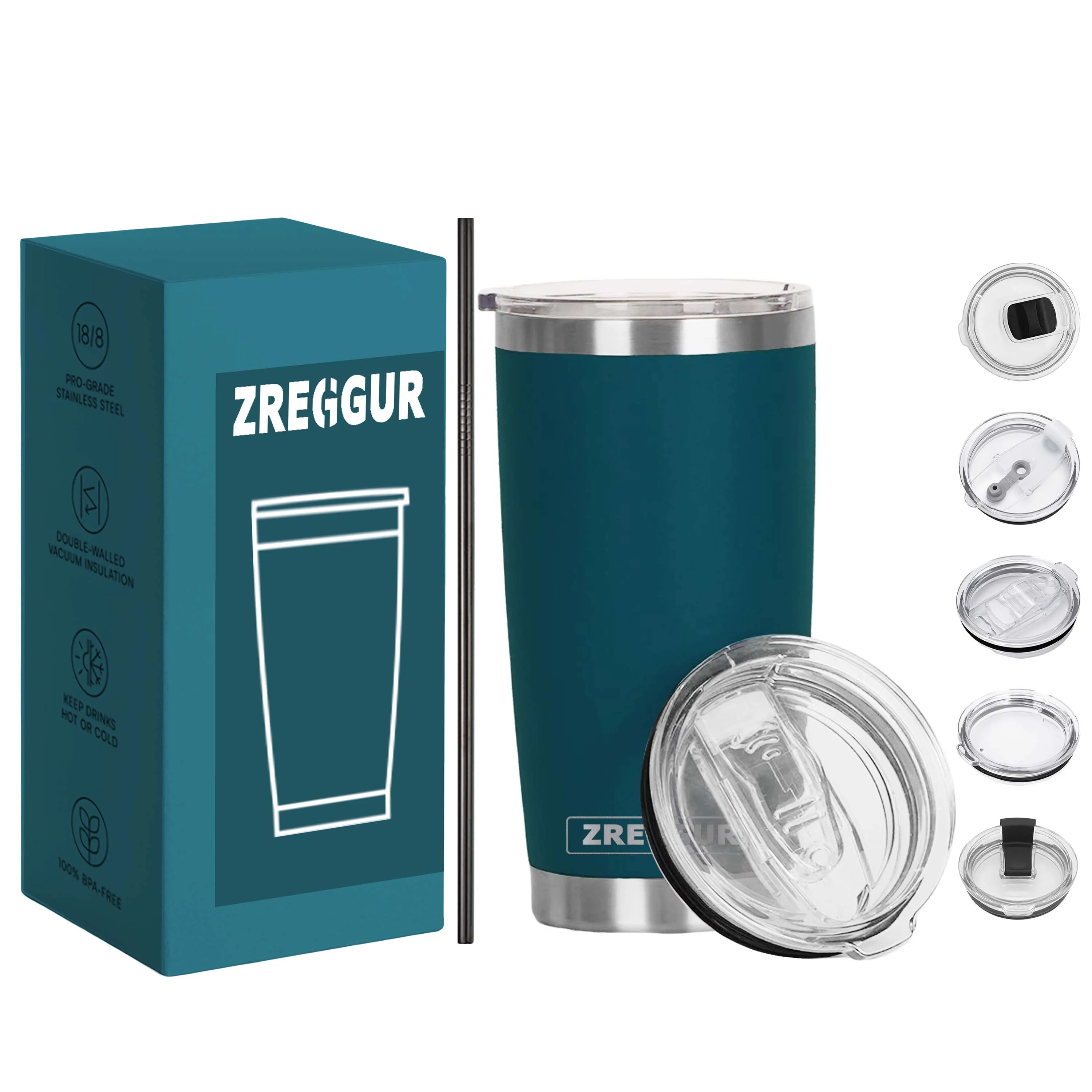 Tumblers Mugs Wholesale Printed Stainless Steel Travel Coffee Mug With Straw Custom 20Oz 30Oz Coffee Tumbler Stainless Steel