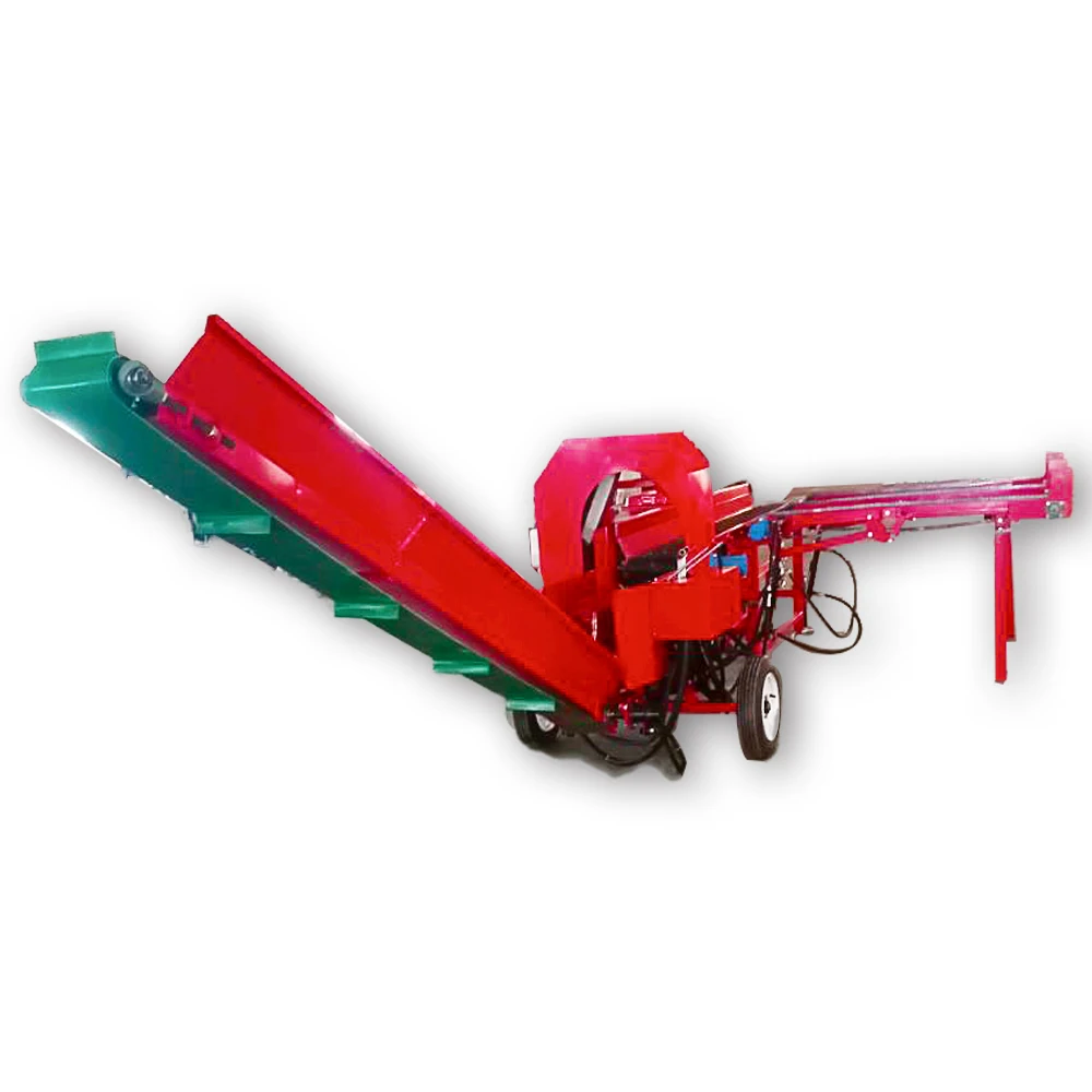China CE gasoline diesel 30T firewood processor hydraulic log splitter wood cutter for sale