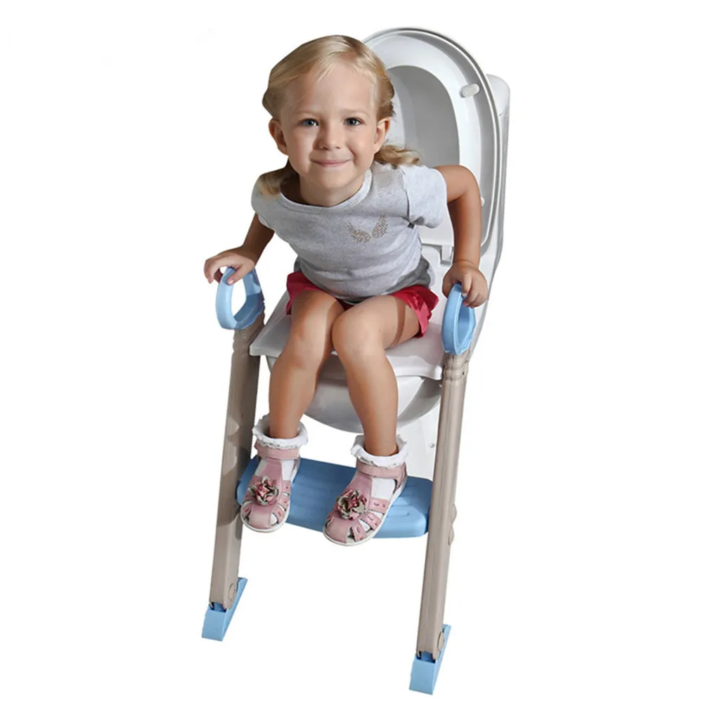 BBCare Potty Training Toilet Seat Chair with Sturdy Anti-Slip Step Ladder for Kids Toddlers,Comfortable w/Handles