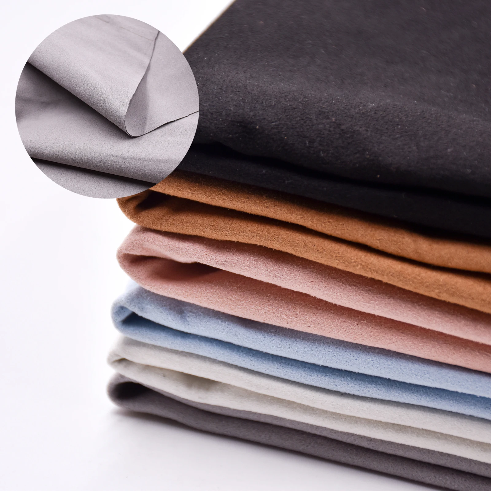 wholesale factory 1M MOQ REACH faux PU Leather sheets Microfiber Suede fabric material For shoes/bags/upholstery/sofa/car seat