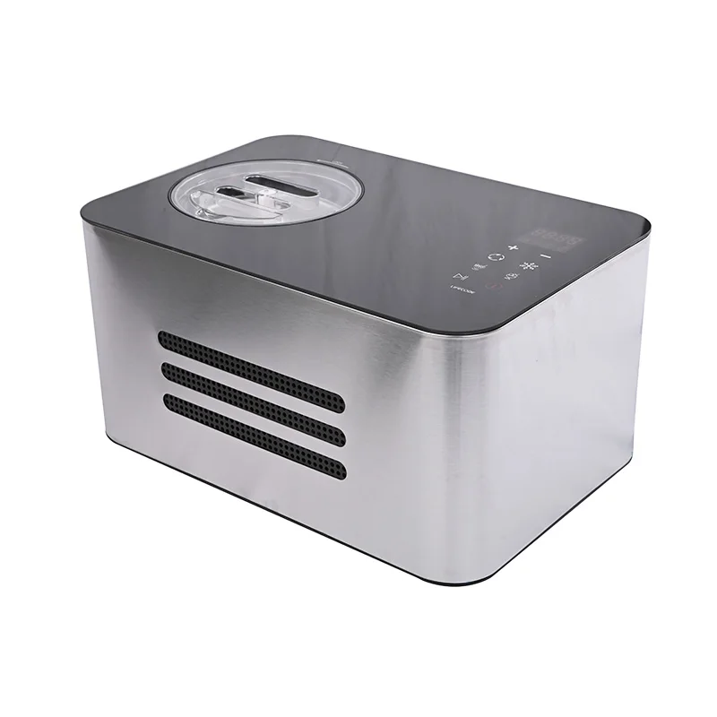 Top Quality Light Duty 1.5L Home Use Self Chilling Ice Cream Maker Machine Soft And Hard Taste With Compressor