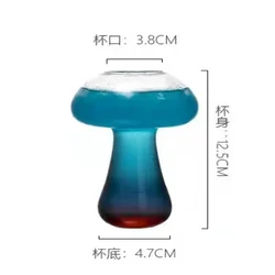 Ins Popular Mushroom Design Novelty Drink Cup Cocktail Glass for KTV Bar Night Party