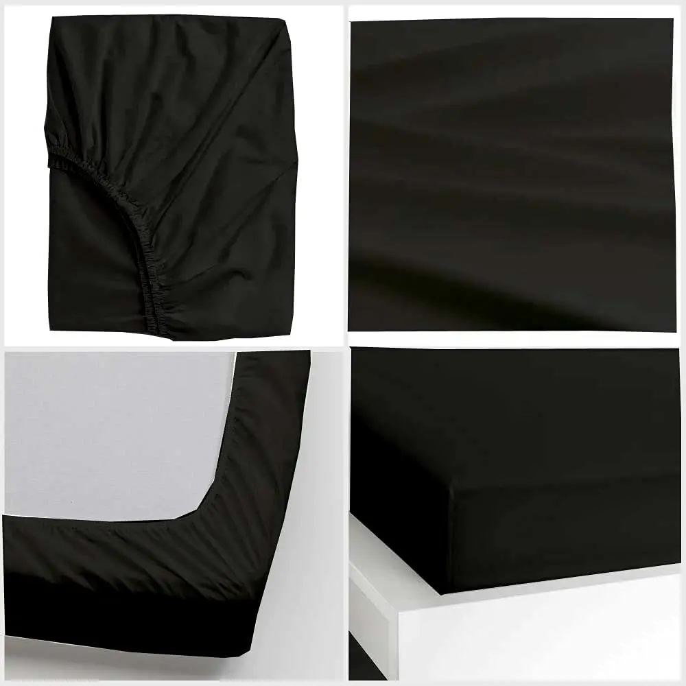 Cotton Bedding Fitted Sheet Ready to Ship Discounted Fitted Sheet Solid Colors