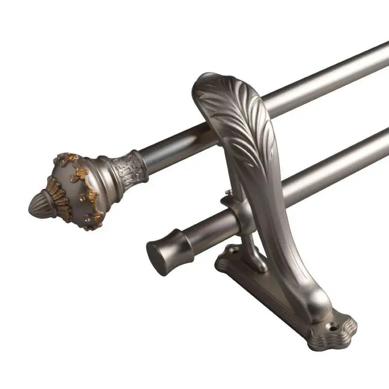 Renter Friendly Curtain Rod Bed Room 19mm double Curtain Material Curtain Rod