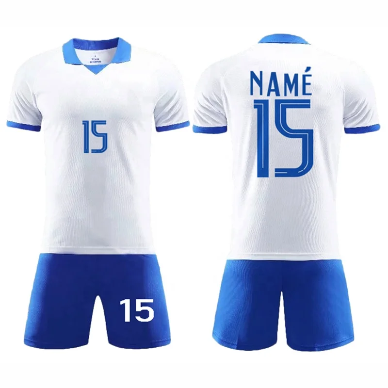 Breathable Made in 100% Polyester Quick Dry Thai Quality Soccer Jersey Customize Name and Number