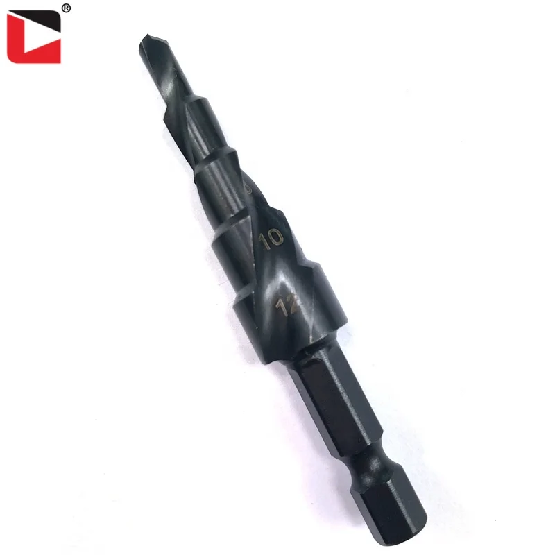 China hss black oxide step drill bit set for wood