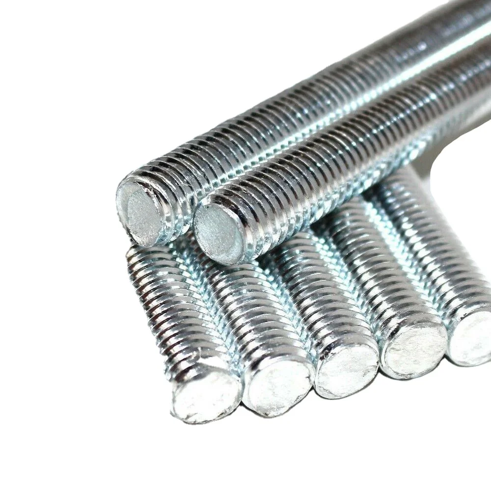 High Precision white Galvanized Metal DIN 975 Stud Threaded Rods