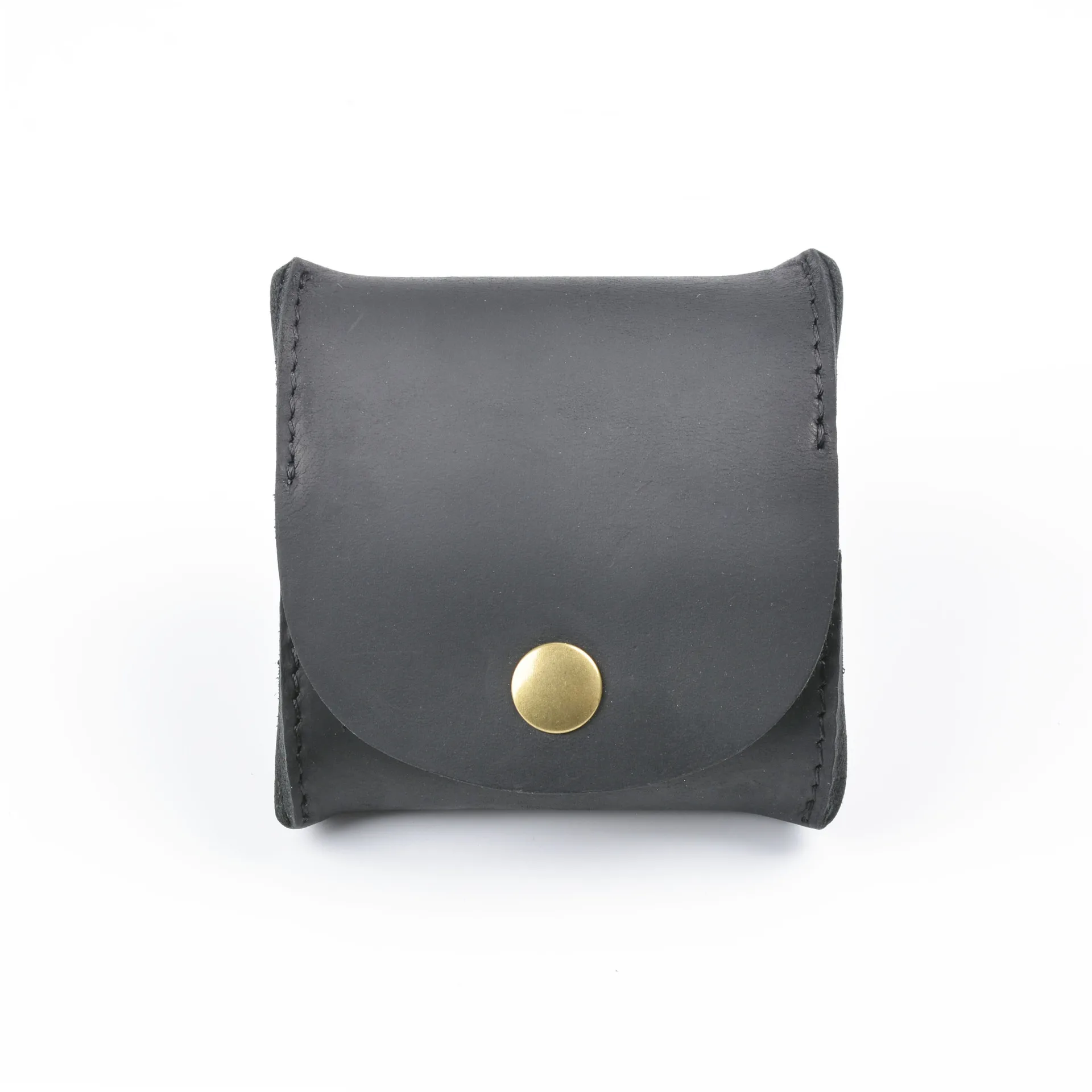 Beautiful Textured Simple Grade Crazy Horse Leather Coin Purse Durable Cute Mini Change Purse Top Grain Leather Hand Made Custom