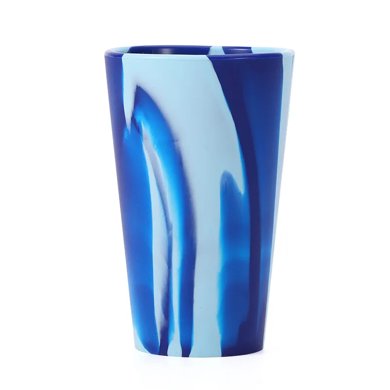 Custom 16Oz пищевая винная чашка многоразовая бутылка для воды радужные силиконовые чашки питья и