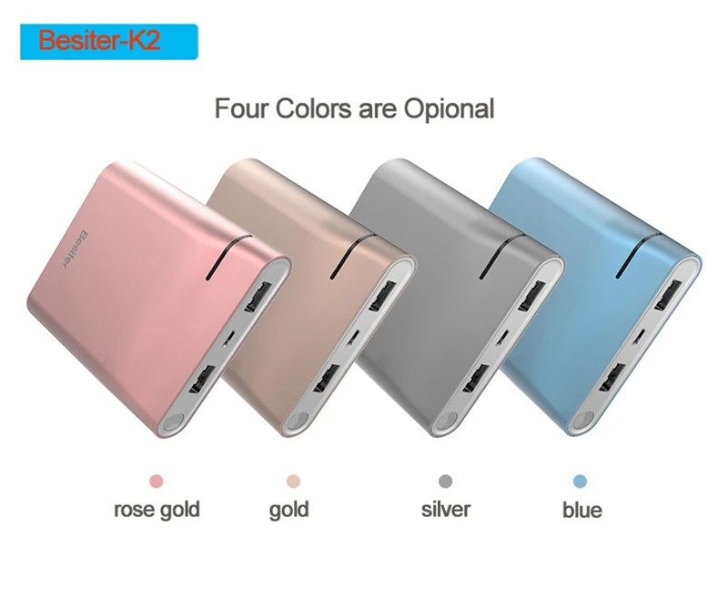 hot sale new portable best gifts 10000mAh QC 3.0 ultra slim aluminum material power bank for smart phone