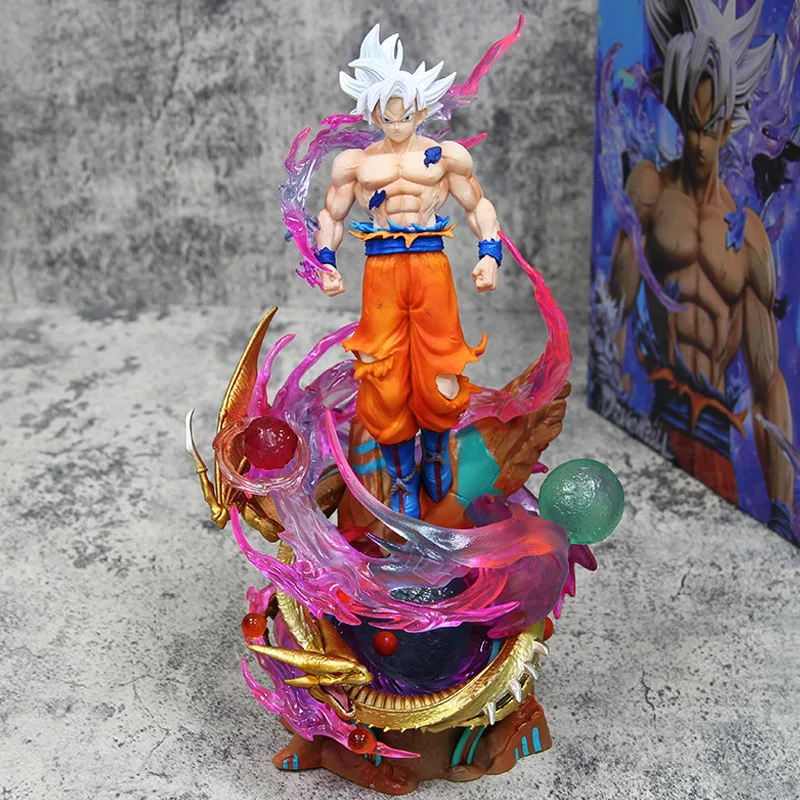 Драконий шары аниме без рук Экстремальная кукла Гоку Супер Saiyan может светиться из ПВХ фигурка