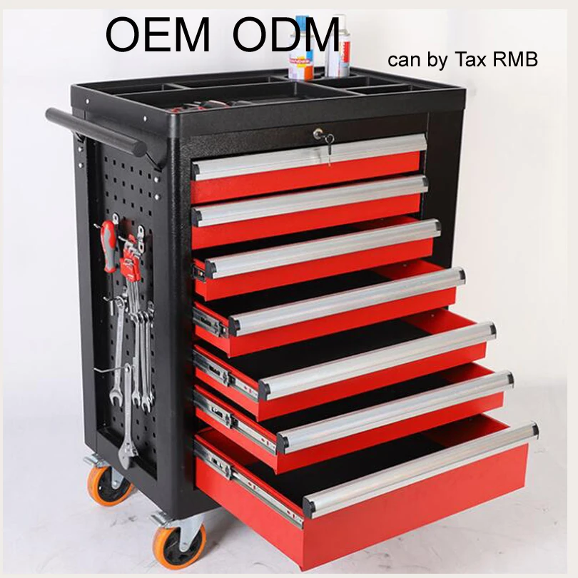 Goshen YongKang OEM ODM 7 ящиков тележка для инструментов большая пространственная шкафы тяжелый гараж деревянный верстак хранения