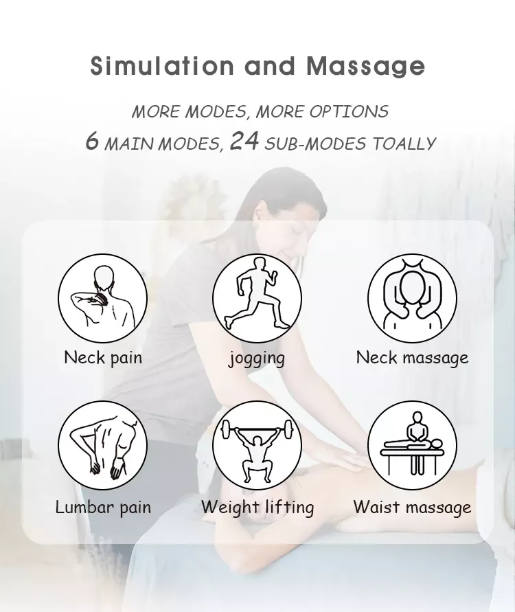 Portable Pulse Therapy Device Dual Frequency EMS Tens Neck Massage Muscle Stimulator Pain Relief TENS Unit massage machine