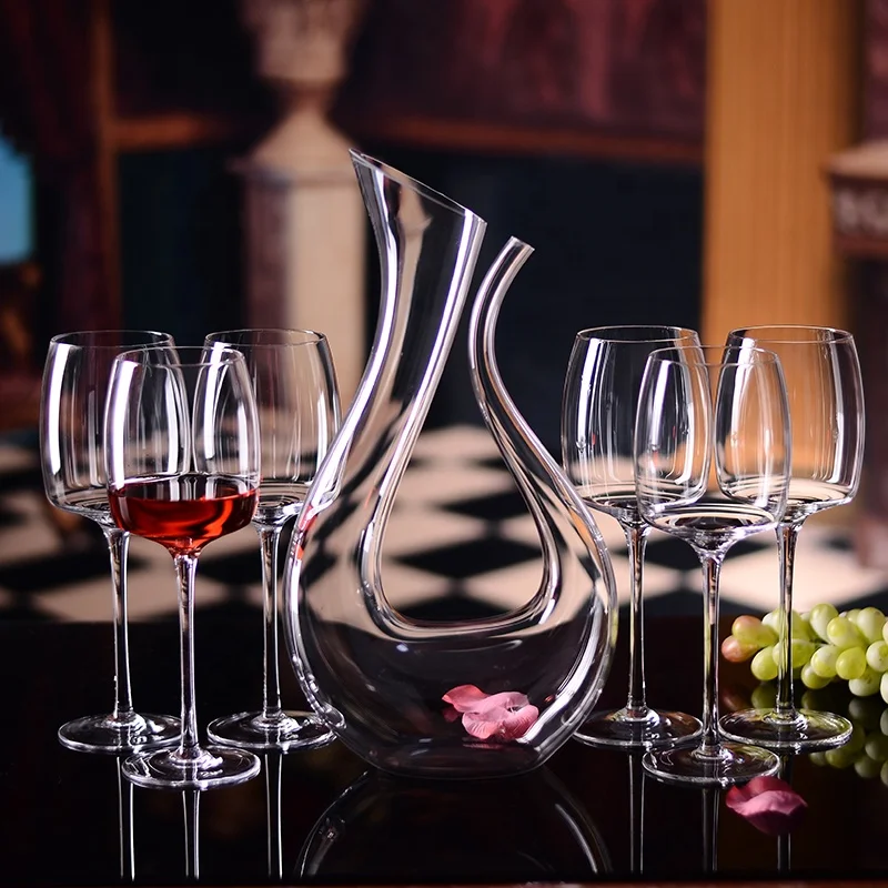 Bulk wholesale crystal handmade crystal wine crystal glass decanter set