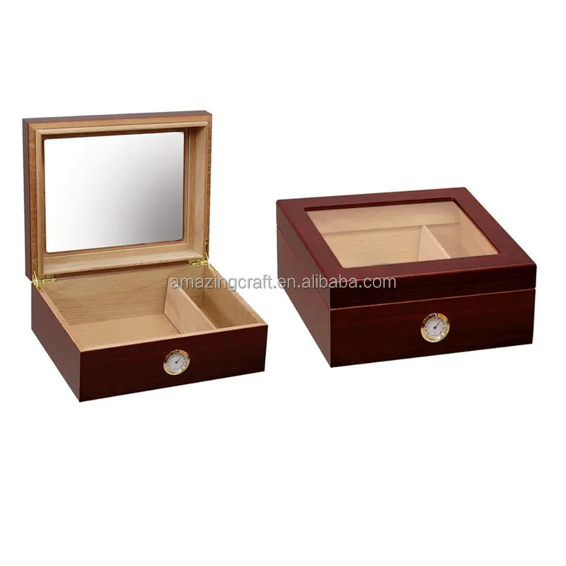 Solid Wood Wedding Cigar Box Custom Humidor Box with Hygrometer Groomsmen Gifts Customized Size Wholesale