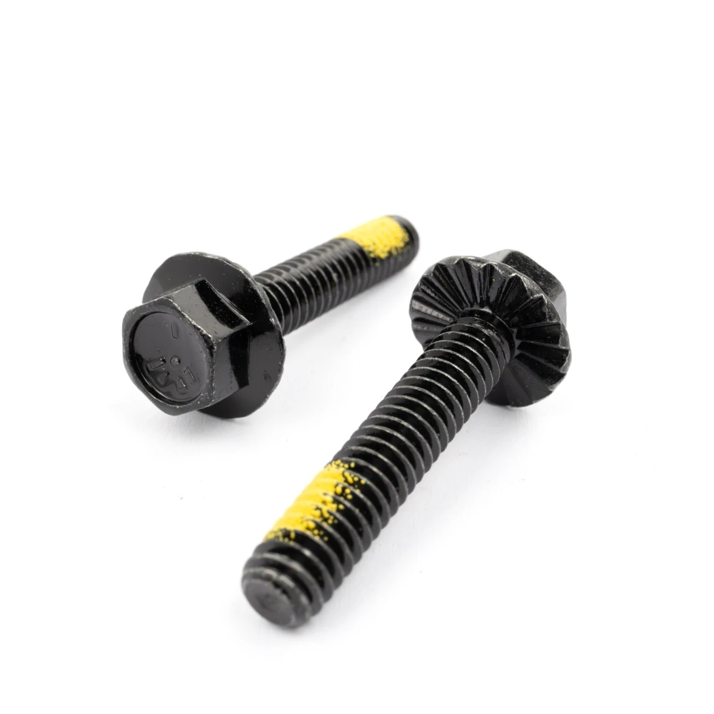 8mm flange shoulder bolt Class 2 4 6 8 Carbon Steel Black Oxide Hex Serrated Flange Bolt With Full Half Thread