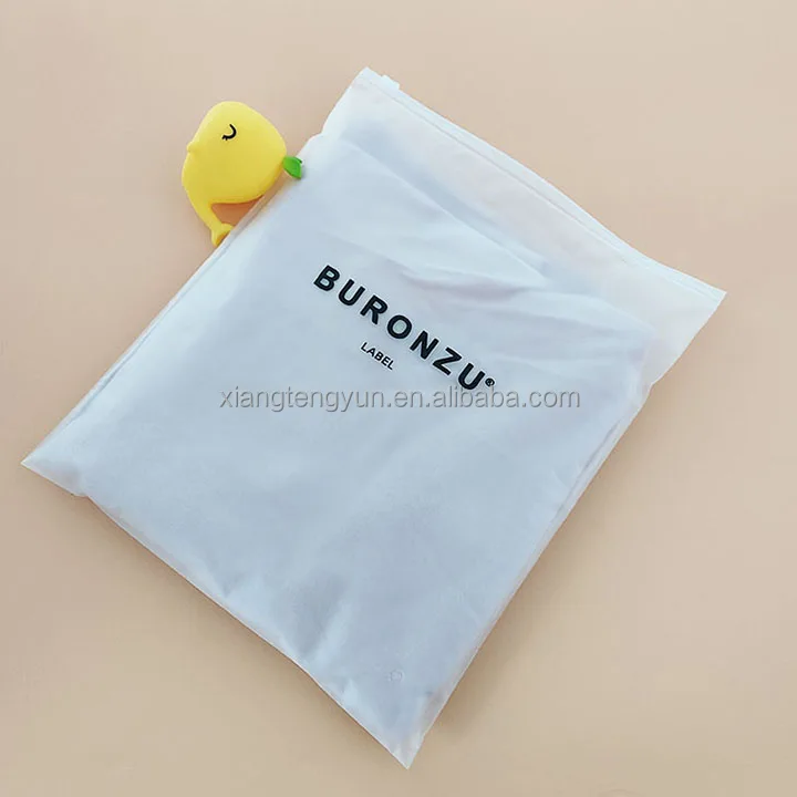 Cpe Slider Ziplock Packaging Bags Matte Zipper Bag For Clothing Garment Grade Packing