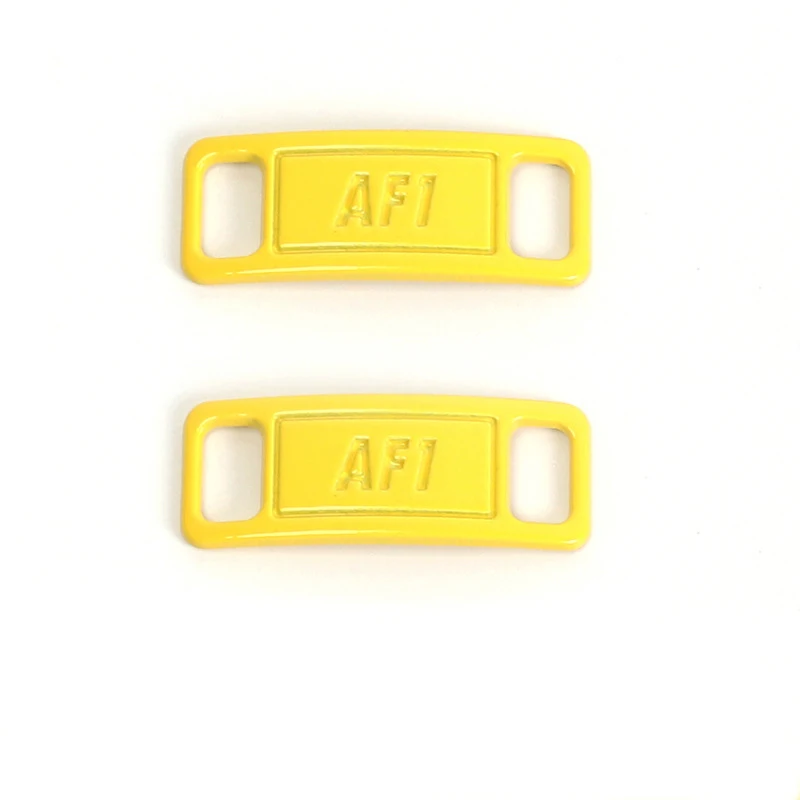 Diy 2pcs/pair Af1 Metal Decorative Shoe Lace Charms Metal Tags Buckle Shoelaces Accessories Lock For Sneaker Charms