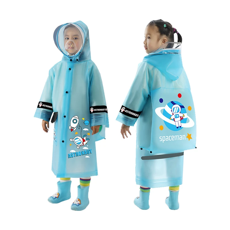 Children Colorful Long Raincoats Kids Splicing Rain Coat Nylon Pvc Kids Waterproof Raincoat RAINWEAR Rain-proof Pants for Girls