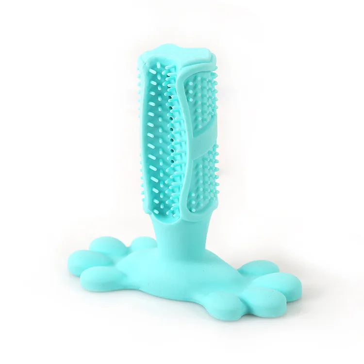 Natural Silicone Pet Dogs Toothbrush Brush Tool Cleaning Toy Dog Tooth Brush Stick For Dog