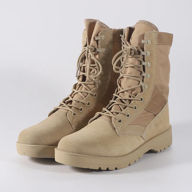 Lightweight Waterproof Black Green Desert High Shoes Leather Boots botas de combate Brown Hiking Outdoor Tactical Boots